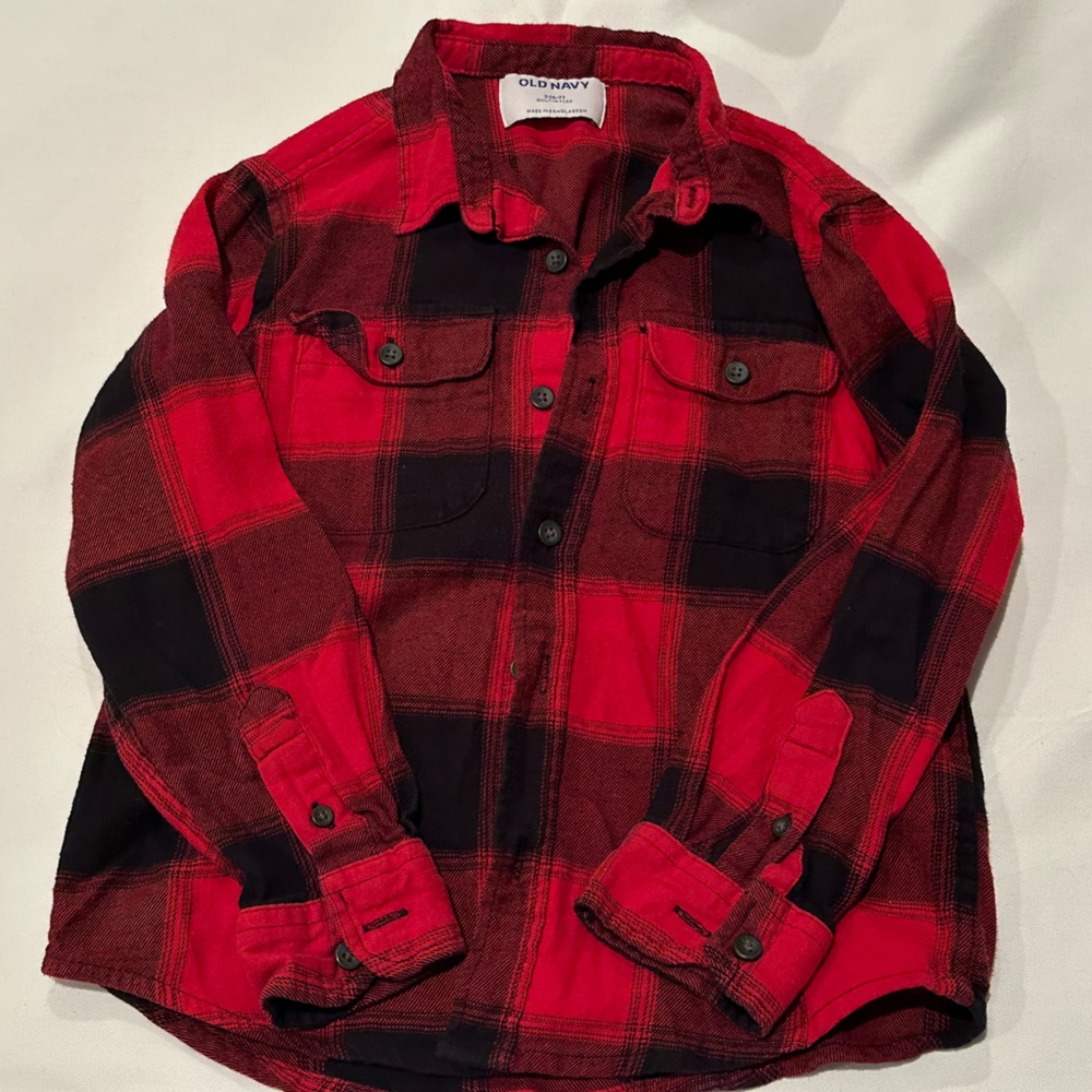 Boy flannel button down Old Navy